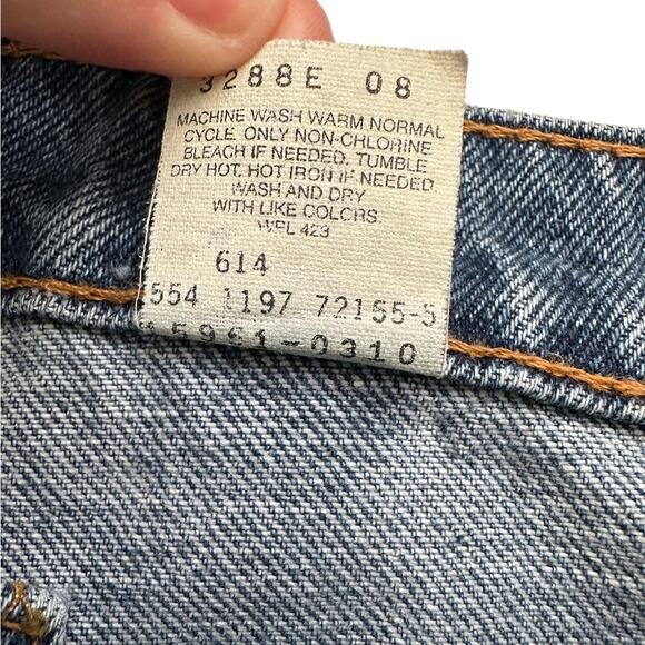 Vtg 90s Levis 950 Jeans WOMENS 14 Relaxed Fit Tapered Fit Orange Tab - Picture 7 of 9
